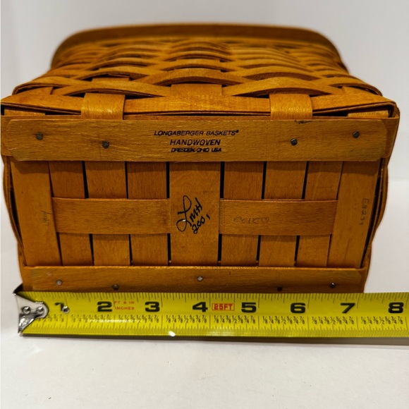 Longaberger Maple Wood Lidded Basket Set New - Picture 2 of 14